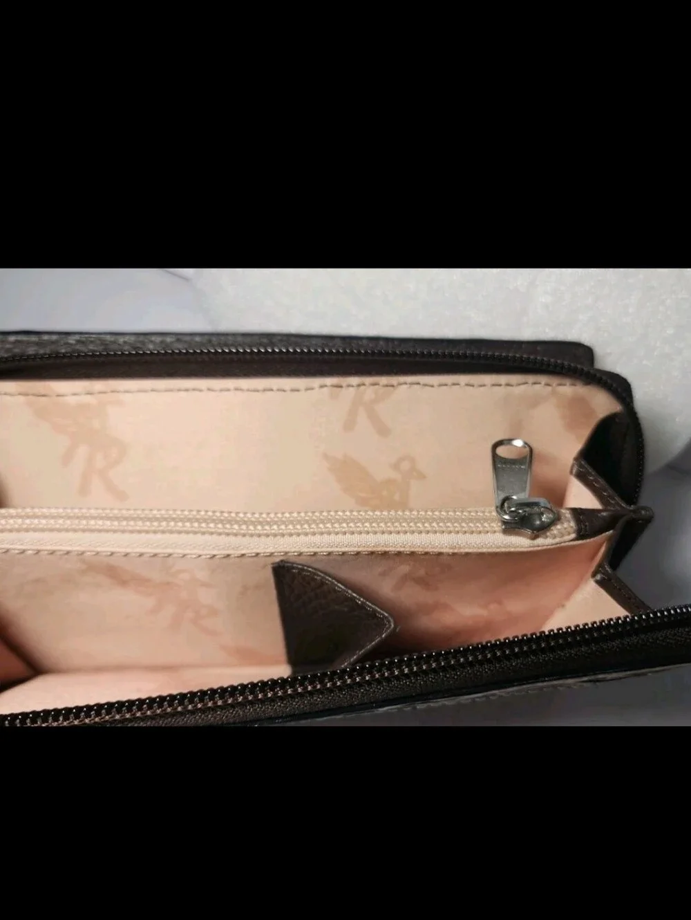 NWT Angel Ranch Morgan Wallet Purse Calf Hair Lightning Bolt Western W Bag Charm